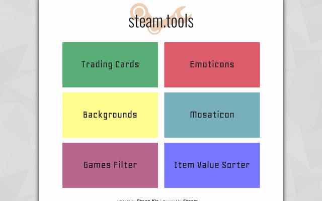 Screenshot of steam.tools