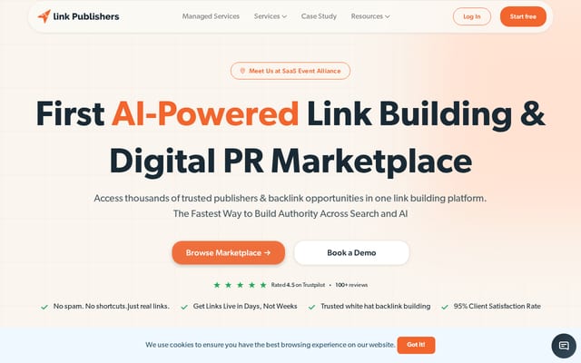 Screenshot of linkpublishers.com