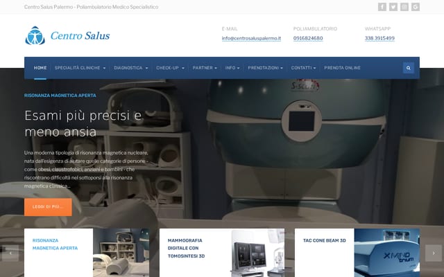 Screenshot of centrosaluspalermo.it
