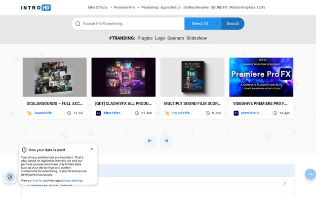 Screenshot of intro-hd.net
