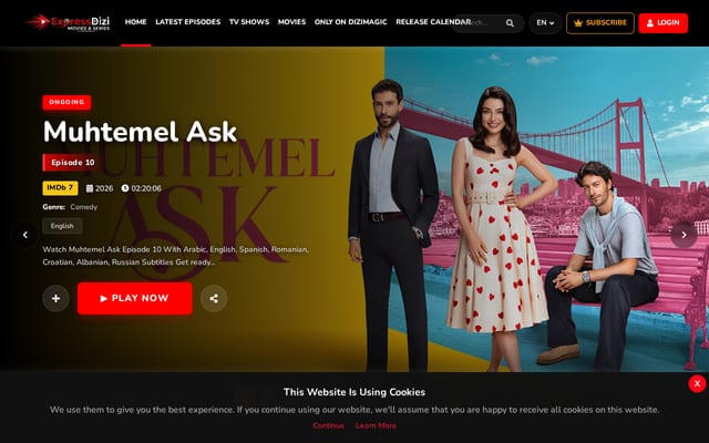 Screenshot of expressdizi.com