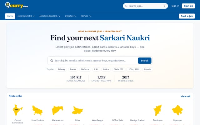 Screenshot of 9curry.com