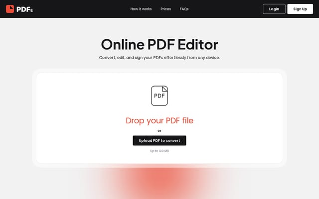 Screenshot of pdfe.com
