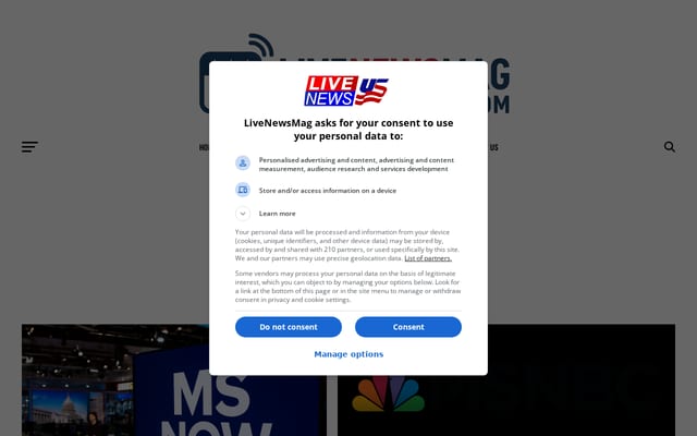 Screenshot of livenewsmag.com