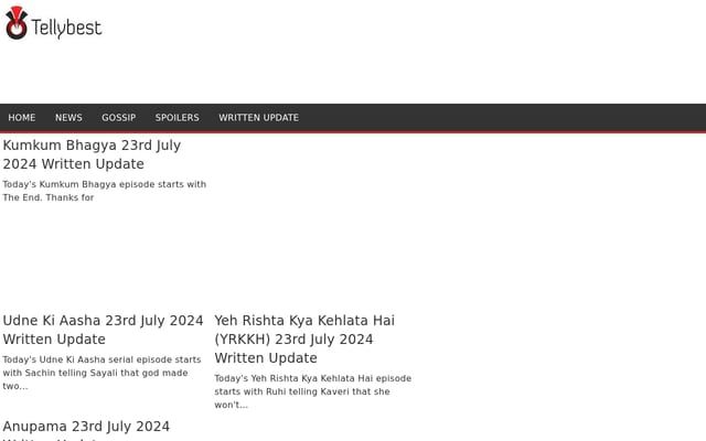 Screenshot of tellybest.com