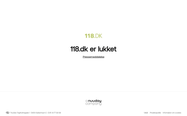 Screenshot of 118.dk