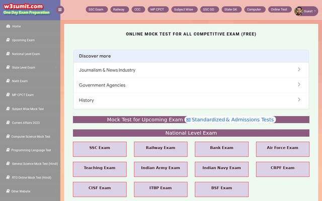 Screenshot of w3sumit.com