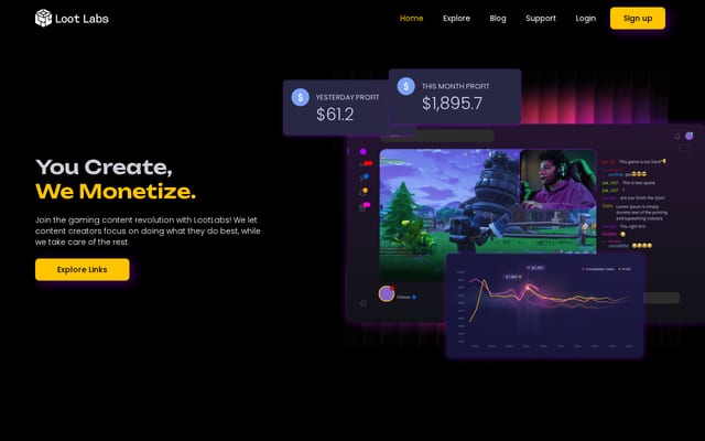 Screenshot of lootlabs.gg