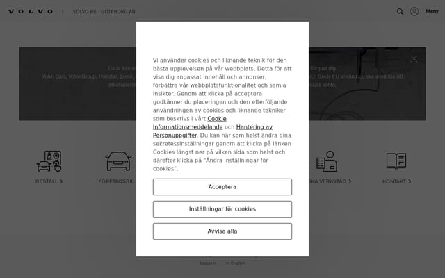 Screenshot of volvobil.se