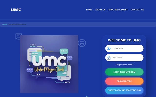Screenshot of urdumazachat.com