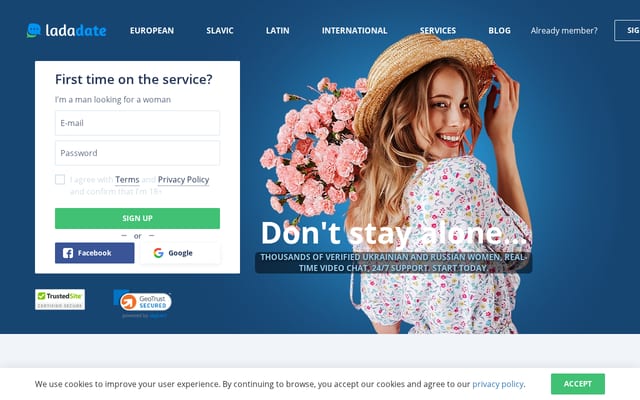 Screenshot of ladadate.com
