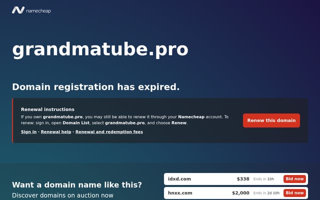 Screenshot of grandmatube.pro