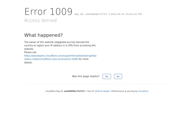 Screenshot of sbgglobal.eu