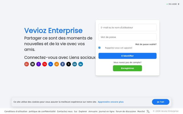 Screenshot of vevioz.com