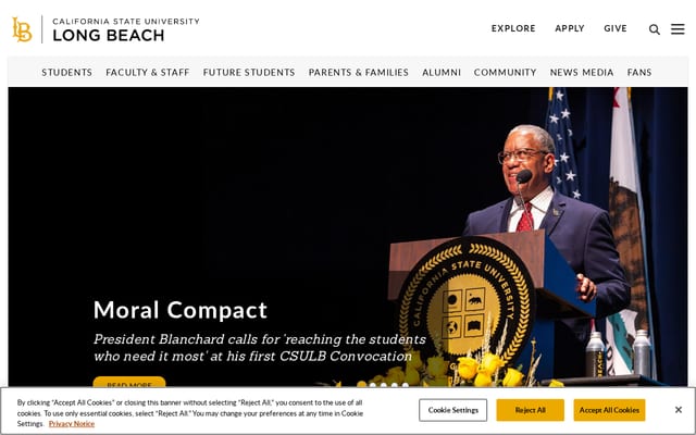 Screenshot of csulb.edu