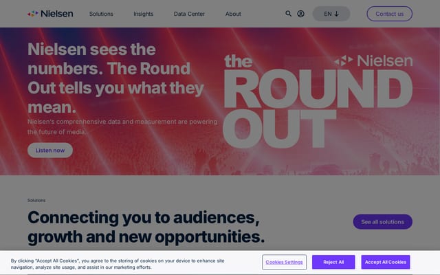 Screenshot of nielsen.com