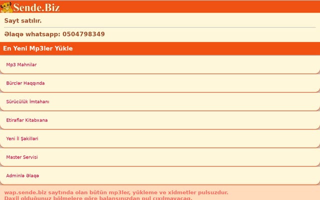 Screenshot of sende.biz