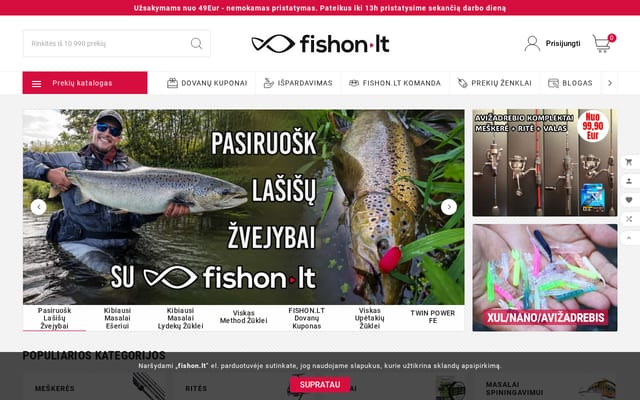 Screenshot of fishon.lt