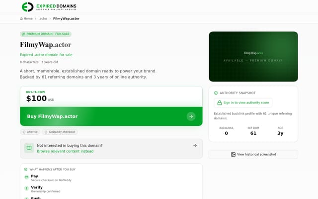 Screenshot of filmywap.actor
