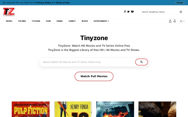 Screenshot of thetinyzone.com