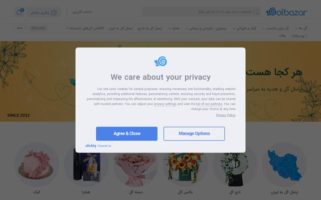 Screenshot of golbazar.com