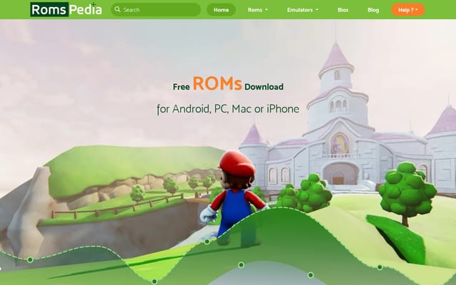Screenshot of romspedia.com