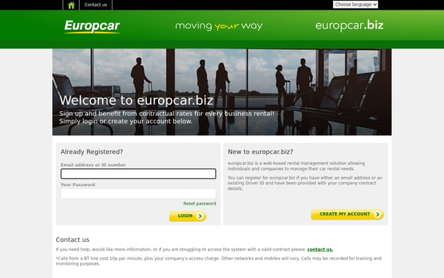 Screenshot of europcar.biz