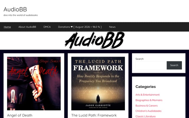 Screenshot of audiobb.com