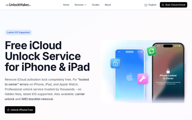 Screenshot of unlockmaker.com