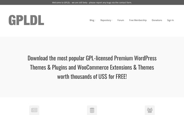 Screenshot of gpldl.com