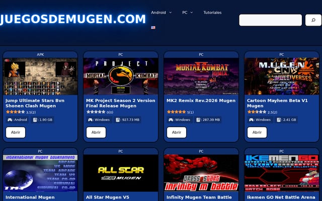 Screenshot of juegosdemugen.com