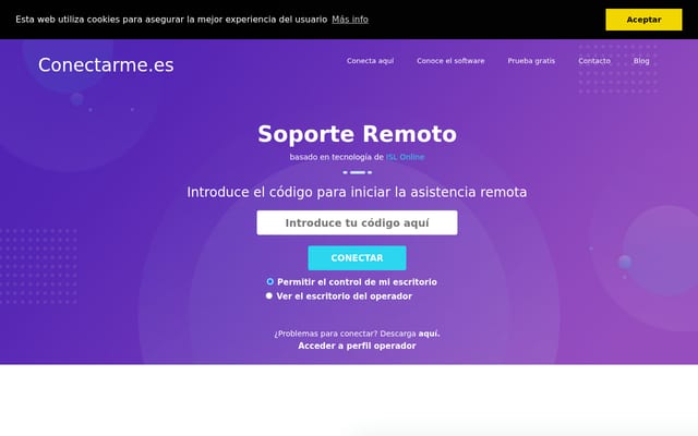 Screenshot of conectarme.es