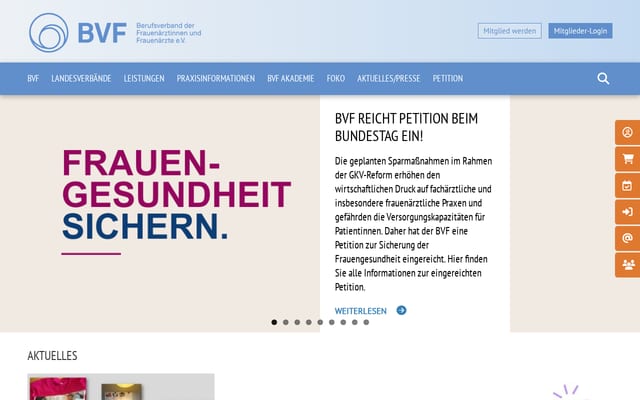 Screenshot of bvf.de