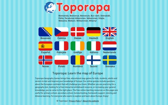 Screenshot of toporopa.eu