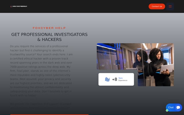 Screenshot of foxcyberhelp.org