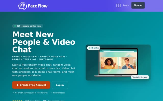 Screenshot of faceflow.com
