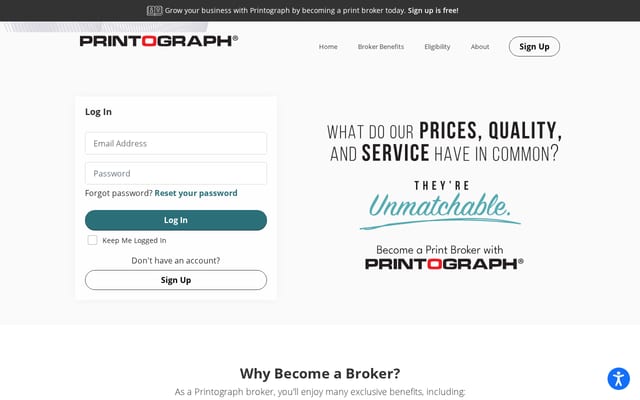 Screenshot of printograph.com