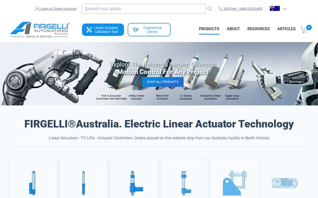 Screenshot of firgelliauto.com.au