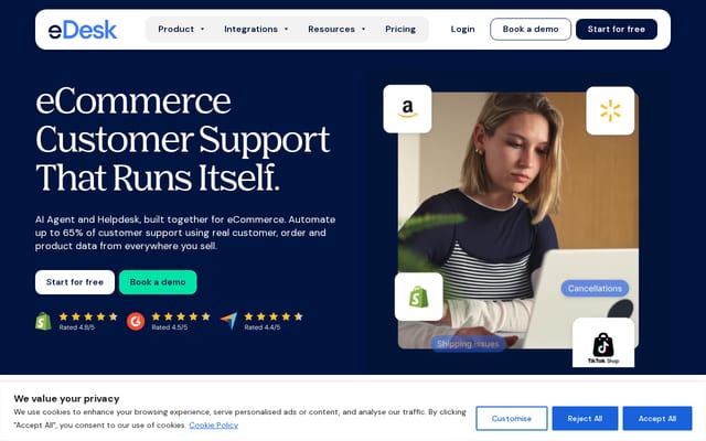 Screenshot of edesk.com