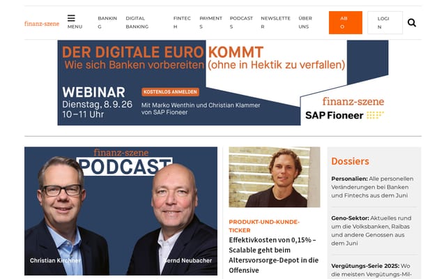 Screenshot of finanz-szene.de