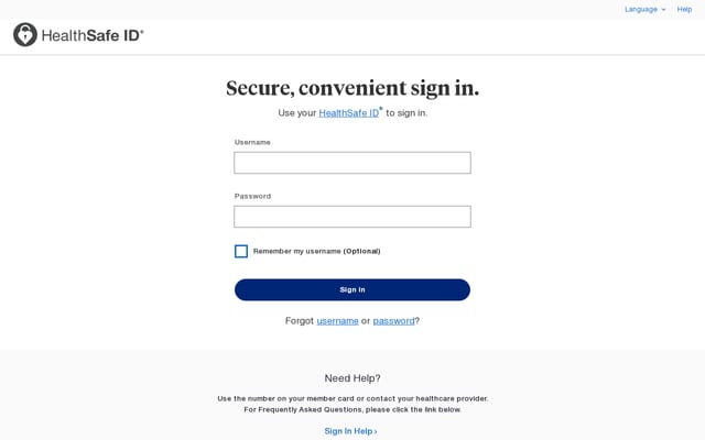 Screenshot of healthsafe-id.com