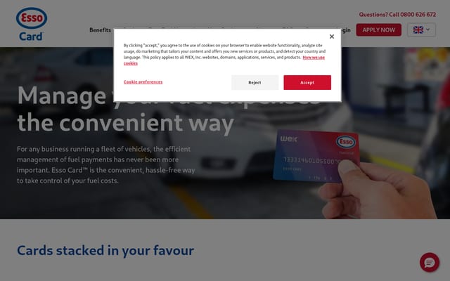 Screenshot of essocard.com