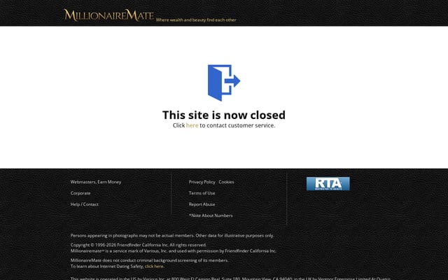 Screenshot of millionairemate.com