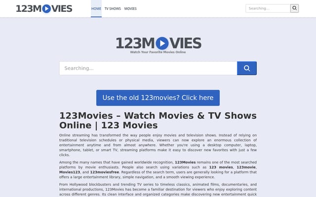 Screenshot of movies113.com