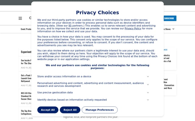 Screenshot of bizbash.com