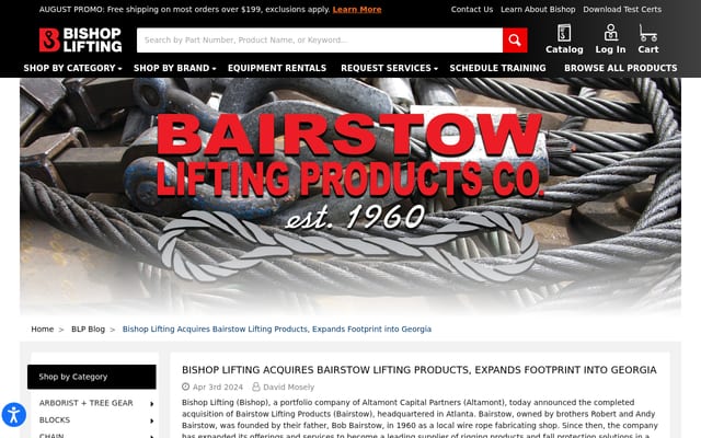 Screenshot of bairstow.com