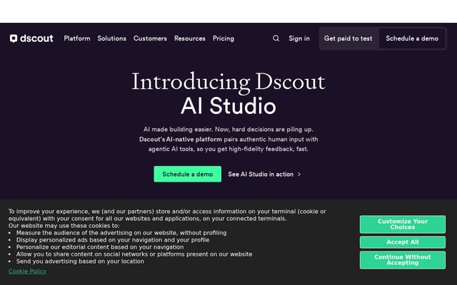 Screenshot of dscout.com