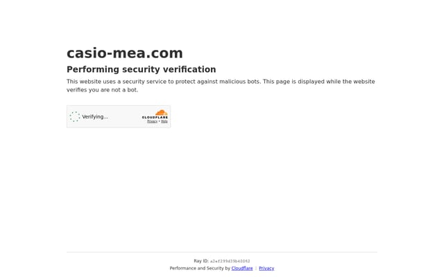 Screenshot of casio-mea.com