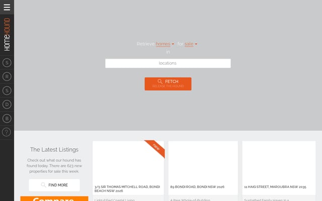Screenshot of homehound.com.au