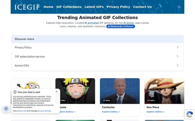 Screenshot of icegif.com